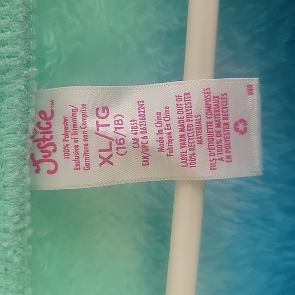 JUSTICE 04 Women's Sweater Size XL (16/18) Blue and Green Black - Picture 4 of 5